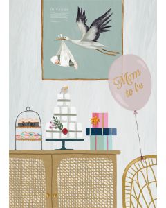 2-osainen kortti Johanna Ilander - Baby shower