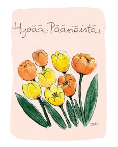 2-osainen kortti Sari's Artwork - Hyvää pääsiäistä