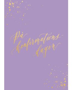 2-osainen kortti Kalligrafiastudio - På konfirmationsdagen