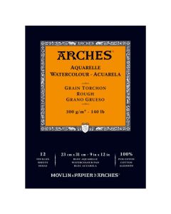 Arches 300g 23x31 (12L1) karkea, 100% lumppu akvarellilehtiö - 3700417134905