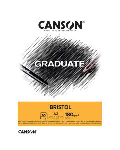Canson Graduate Bristol A3 180g (20), piirustuslehtiö erikoisvalkoinen