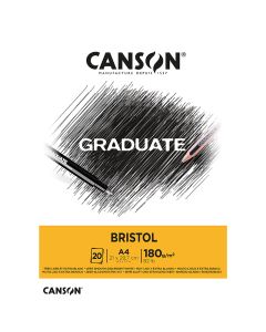 Canson Graduate Bristol A4 180g (20), piirustuslehtiö erikoisvalkoinen