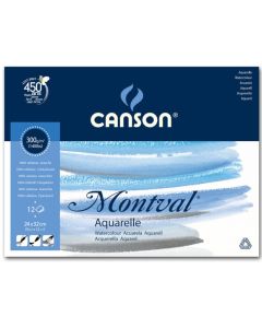 Canson Montval 300g 24x32 (12L1) Puolikarkea, CP 807319 akvarellilehtiö
