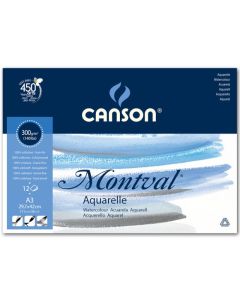 Canson Montval 300g 30x42 (12L1) Puolikarkea, CP 807320 akvarellilehtiö