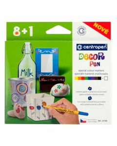 Centropen Decor Pen 2738/8+1 SET, pyöreä kärki1,5mm