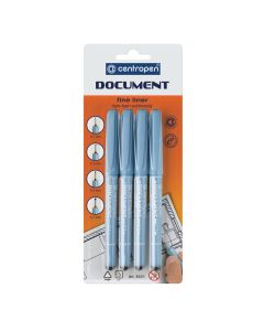 Centropen Document permanent 0,1-0,7 BL-4 musta, 2631 Fine liner 0.1.0.3.0.5.0.7
