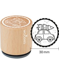 CP Woodies leimasin Car with christmas tree