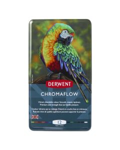 Derwent Chromaflow 12 väriä, metallirasia, värikynä