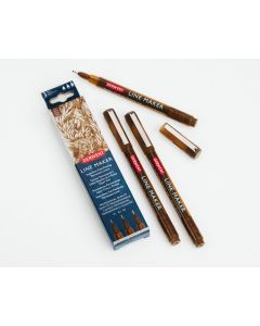 Derwent Line Maker 3 Sepia-lajitelma, 0.1, 0.3, 0.5