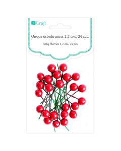 DPC punaiset marjat 1,2cm 24kpl