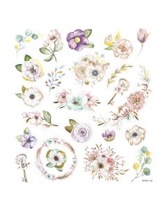 DPC Tarra-arkki A5 22kpl pastellikukat, UV-lakkatehoste