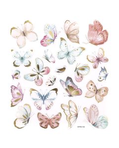 DPC Tarra-arkki A5 22kpl pastelliperhoset, UV-lakkatehoste