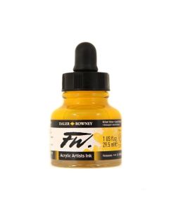 DR FW Acrylic ink 29.5ml 607 Brilliant yellow, Taiteilijatasoinen muste