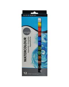 DR Simply watercolour set 12x12ml, Vesivärituubisetti
