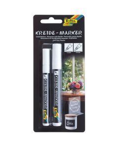 FOLIA Liitutaulukynät 2kpl valkoinen, 1-2mm ja 2-5mm