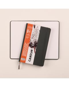 Graduate luonnoskirja 14x21,6cm 90g(184) kova/harm, kova kansi/harmaa