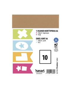 ILOX 1-os kortti 10kpl A6 220g nature