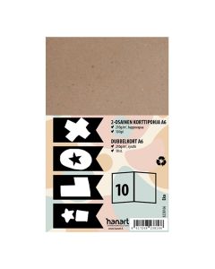 ILOX 2-os kortti A6 10kpl 210g eko, värikoodi 90-30