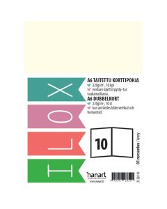 ILOX 2-os kortti A6 10kpl 220g 01 Norsunluu