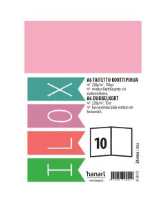 ILOX 2-os kortti A6 10kpl 220g 26 Roosa