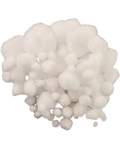 ILOX Pompoms 10-45mm valkoinen 100kpl