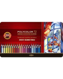 KOH Polycolor 72 värikynälajitelma, metallirasia