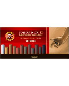 KOH Toison Artist 12 Brown kuivapastelliliitu, pyö, ruskean sävyt, kartonkirasia