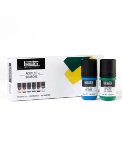Liquitex Acrylic Gouache Primary Set 6x22ml, Akryyliguassisetti