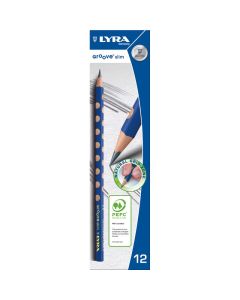LYRA Groove graphite slim lyijykynä HB ø 2,8mm, sininen uurrettu kolmikulmainen (12-72-576)