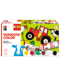 Marabu KiDS Ikkunavärilajitelma Maatila 6 x 80 ml