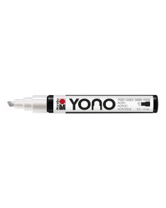 Marabu YONO Marker 0,5-5mm 070 white, akryylimaalitussi, viisto kärki