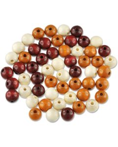 MEYCO Puuhelmimix 10mm 56kpl ruskean sävyt