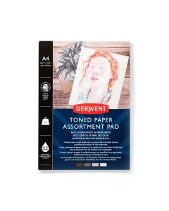 P. Derwent Toned Paper Mixed Pad 120 g A4 (20), TL 5 eri sävyä, 4 arkkia väri