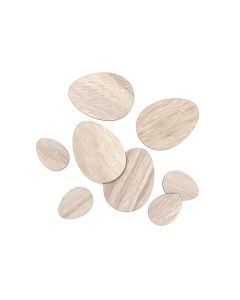 P. DPC Puiset litteät munat 4+4kpl, Pienempi n.4x3cm, isompi7x5 cm