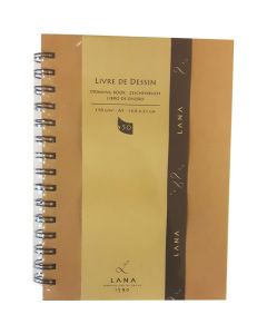 P. HM Lana piirustuslehtiö 150g A4 (50) kierre, Ruskeat voimapaperikannet ja luonnonvalkoinen pape