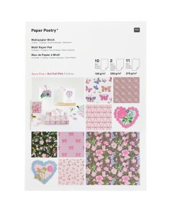 RICO kuviopaperilehtiö 23 arkkia La Vie En Rose FS