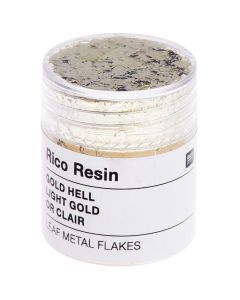 RICO lehtimetallilastu Light Gold 0,3g hartsille, epoksihartsi resin