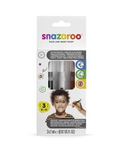 Snazaroo Brush Pens Halloween, red, gold, blue