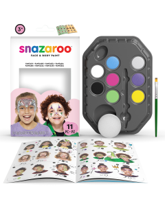 Snazaroo Face Painting Kit Girl 50 faces, (8 väriä, sivellin, tyyny, ohje) kasvovärit