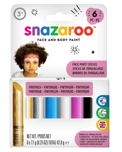 Snazaroo Kasvoväriliidut pastellivärit 6kpl