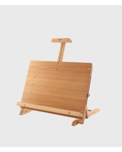 T Mabef M34 pöytäteline taustalla, lev 48cm   syv 37cm   max korkeus 54cm