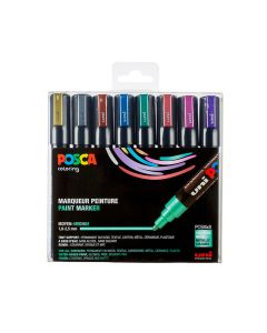 UNI POSCA Marker 8 kpl PC-5M 1,8-2,5 mm metallivär