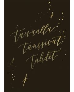 Joulukortti Kalligrafiastudio - Tähdet
