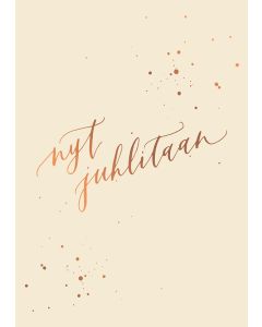 Postikortti Kalligrafiastudio - Nyt juhlitaan