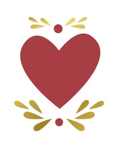 2-osainen kohopainokortti Putinki Design - Sydän