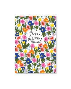 Postikortti Ohh Deer - Happy Birthday Meadow Flowers