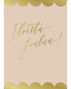 2-osainen joulukortti Kalligrafiastudio - Iloista Joulua!