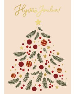 Joulukortti Putinki Letters - Joulukuusi, Hyvää joulua!