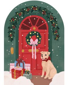 2-osainen kortti joulu Kaisu Sandberg - Jouluovi