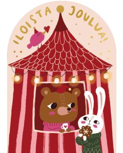 2-osainen joulukortti Mira Mallius - Myyntikoju, Iloista joulua!